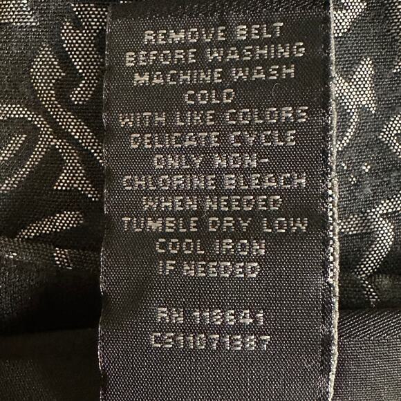 Lane Bryant Brocade Cocktail Party Dress 14 Black Silver Sleeveless V Neck EUC - Picture 9 of 10